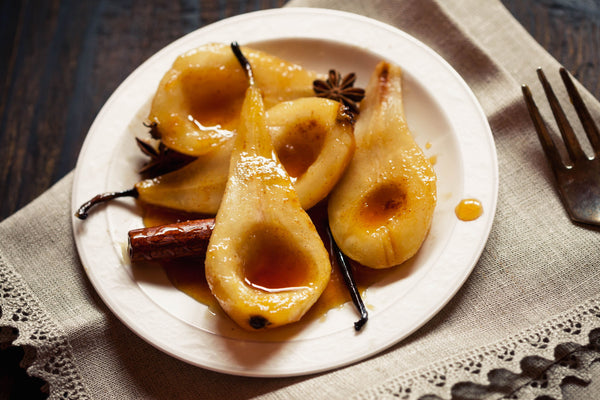 Cinnamon and Star Anise Poached Pears