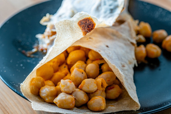 Spiced Chickpea and Tomato Wrap